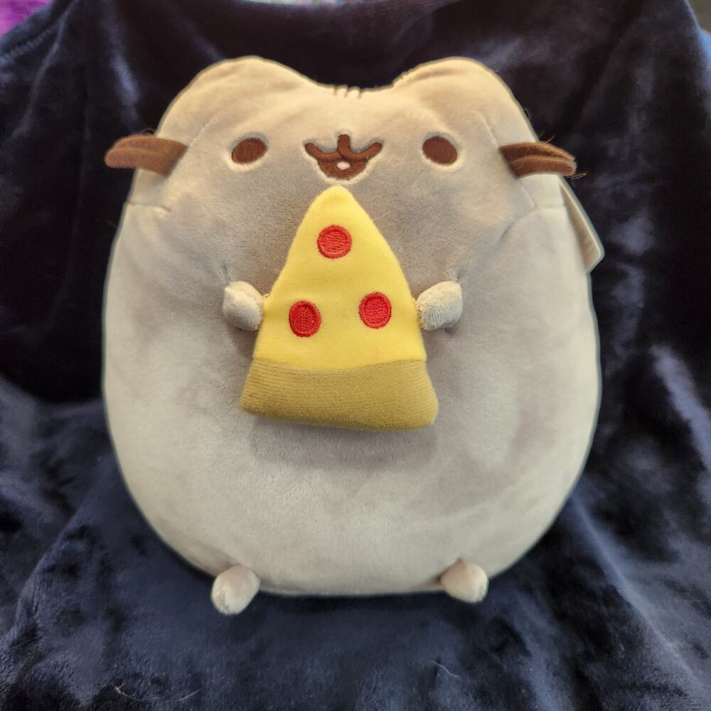 New Gund Pusheen The Cat Cute Snackable Pizza Plush Stuffed Animal Kawaii